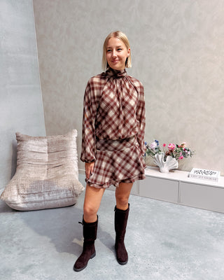THE CHECK CRUSH DRESS - By Lenz