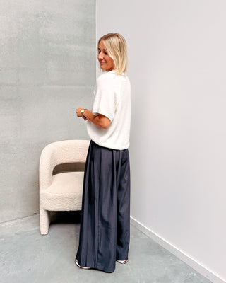 LIMA SHORT SLEEVE KNIT - CREAM - By Lenz