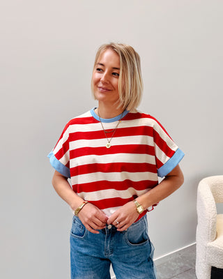 KIRA STRIPED TEE - By Lenz