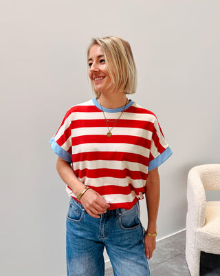 KIRA STRIPED TEE - By Lenz