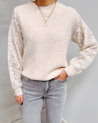 CARLIJN LACE CREAM KNIT