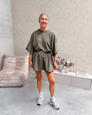 SASCHA SWEAT SKIRT - KAKI