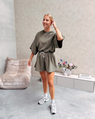 SASCHA SWEAT TEE - KAKI