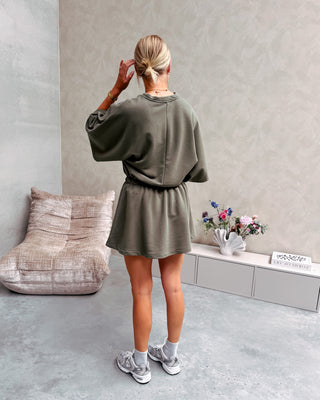 SASCHA SWEAT SKIRT - KAKI