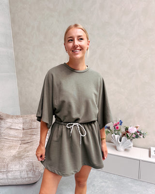 SASCHA SWEAT TEE - KAKI