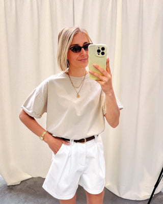 ALBA TEE - BEIGE - By Lenz