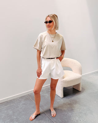 ALBA TEE - BEIGE - By Lenz