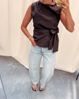 QUINCY RUFFLE BALLOON FIT JEANS