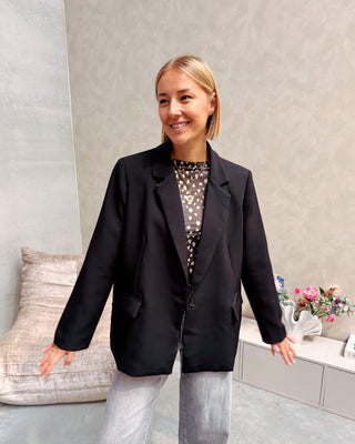 EMMA CLASSIC BLAZER - BLACK - By Lenz