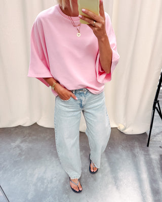 SASCHA SWEAT TEE - PINK