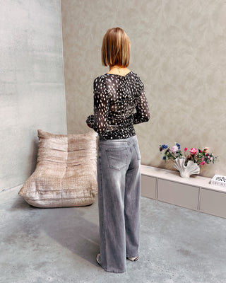 BAMBI MESH LONGSLEEVE - BLACK - By Lenz