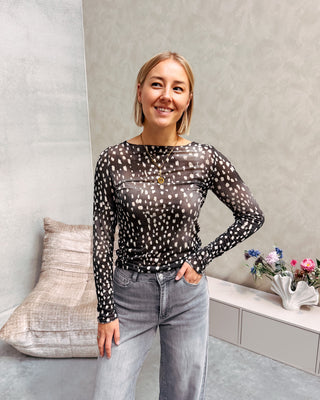 BAMBI MESH LONGSLEEVE - BLACK - By Lenz