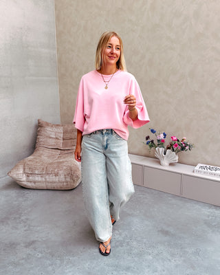 SASCHA SWEAT TEE - PINK