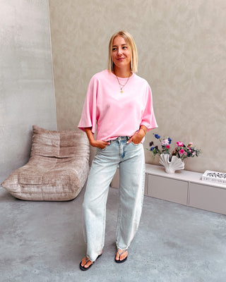 SASCHA SWEAT TEE - PINK
