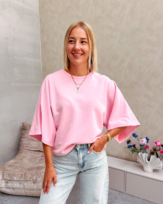 SASCHA SWEAT TEE - PINK