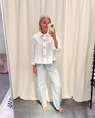 ZETA STRASS BLOUSE - WHITE