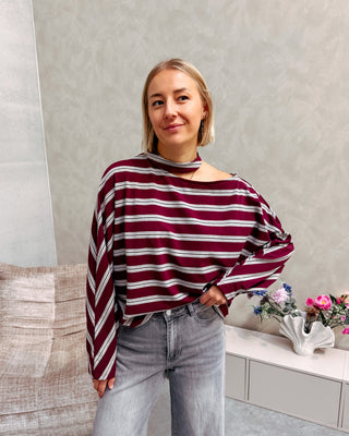 THE TWIST TOP - BURGUNDY - By Lenz