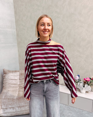 THE TWIST TOP - BURGUNDY - By Lenz