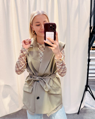 GERALDINE GILET - KAKI - By Lenz