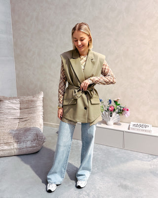 GERALDINE GILET - KAKI - By Lenz