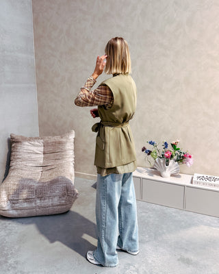 GERALDINE GILET - KAKI - By Lenz
