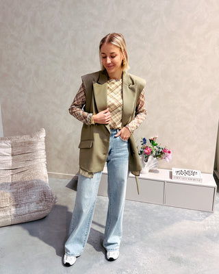 GERALDINE GILET - KAKI - By Lenz