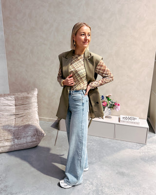 GERALDINE GILET - KAKI - By Lenz