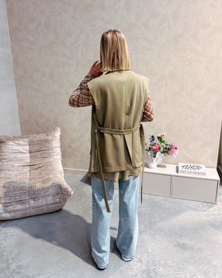 GERALDINE GILET - KAKI - By Lenz