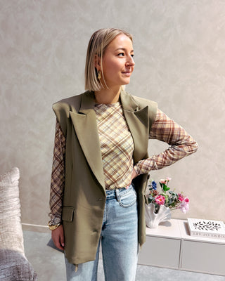 GERALDINE GILET - KAKI - By Lenz
