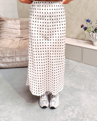 LOLA DOT SKIRT - WHITE - By Lenz