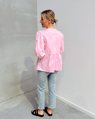 BABS BOW BLOUSE - PINK - By Lenz