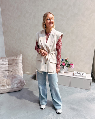 GERALDINE GILET - BEIGE - By Lenz