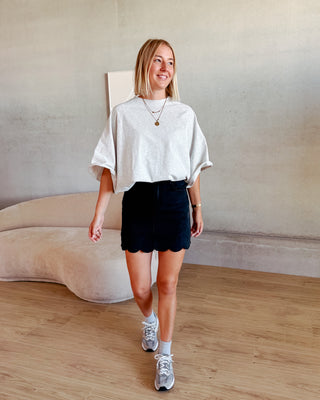 MARGOT BLACK DENIM SKIRT