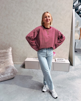 TOOS STRIPED LONGSLEEVE - ROSE/BURGUNDY - By Lenz