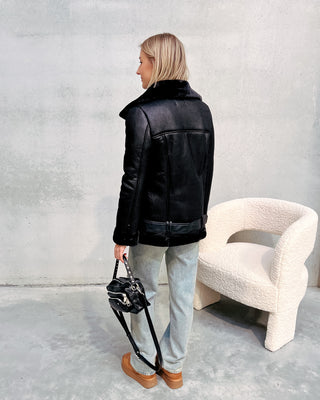 MUSTHAVE BLACK LAMMY JACKET - By Lenz