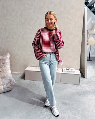 TOOS STRIPED LONGSLEEVE - ROSE/BURGUNDY - By Lenz