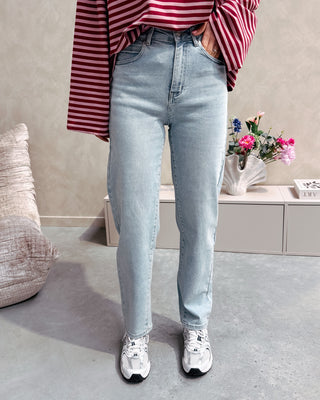 ZOEY MOM JEANS - LIGHT BLUE - By Lenz
