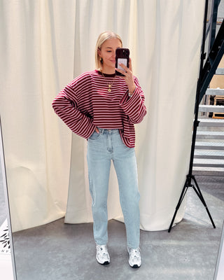 TOOS STRIPED LONGSLEEVE - ROSE/BURGUNDY - By Lenz