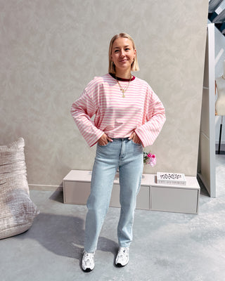 TOOS STRIPED LONGSLEEVE - ROSE/CREAM - By Lenz