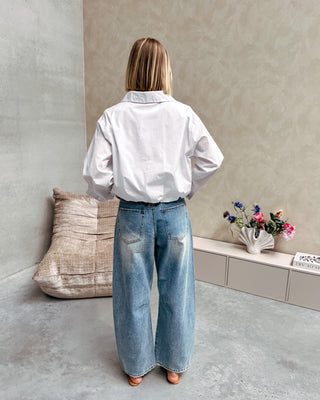 NINA BALLOON FIT JEANS - BLUE - By Lenz