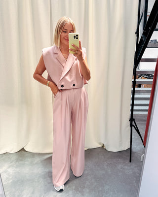 BLAIR SLEEVELESS BLAZER - ROSE