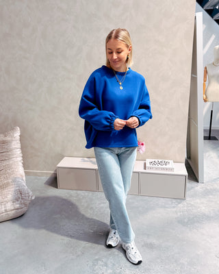MOMMY SWEATER - COBALT BLUE/LIGHT BLUE - By Lenz