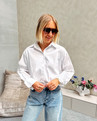 CROP CHIC BLOUSE - WHITE - By Lenz