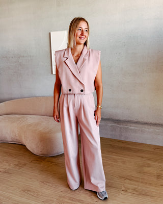 BLAIR SUIT TROUSERS - ROSE