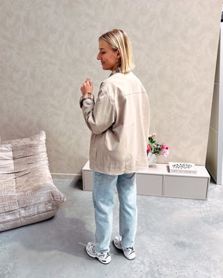 OLIVE CRUSH CHECK JACKET - By Lenz