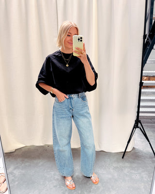 MILO OVERSIZED TEE - BLACK - By Lenz