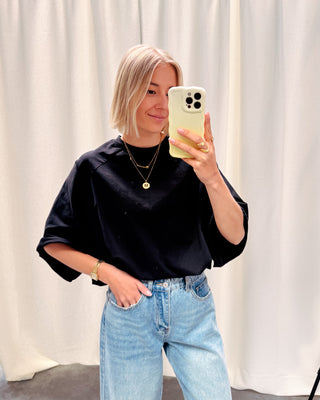 MILO OVERSIZED TEE - BLACK - By Lenz