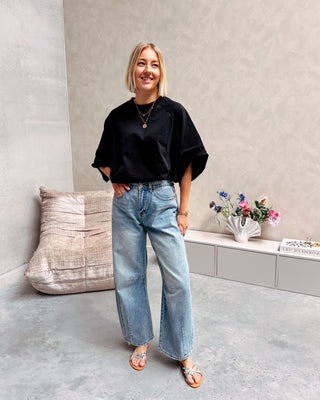 MILO OVERSIZED TEE - BLACK - By Lenz