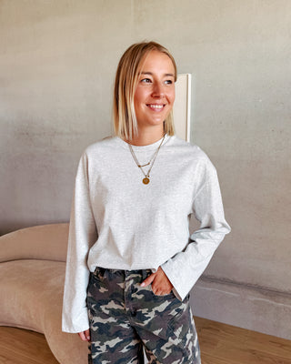 MANON LONGSLEEVE TEE - GREY