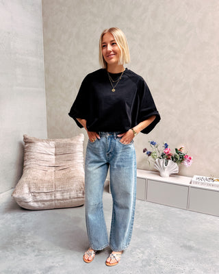 MILO OVERSIZED TEE - BLACK - By Lenz